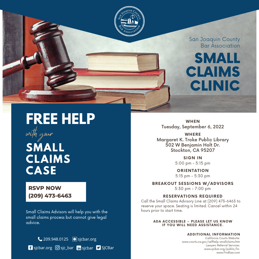 Small Claims Superior Court of CA County of San Joaquin